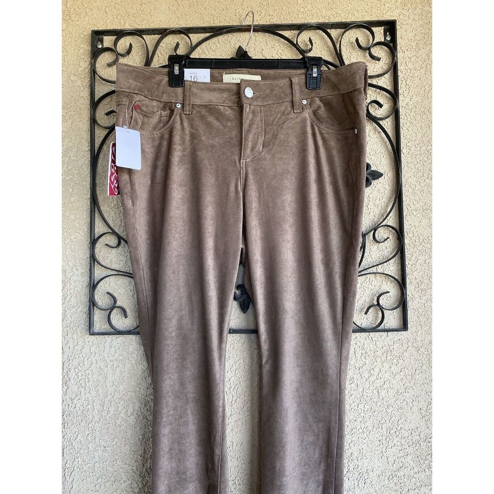 Women's Skinny Pants in Brown - Picture 3 of 10